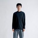 Albini T Smooth L/S Mock Neck Relax #BLACK