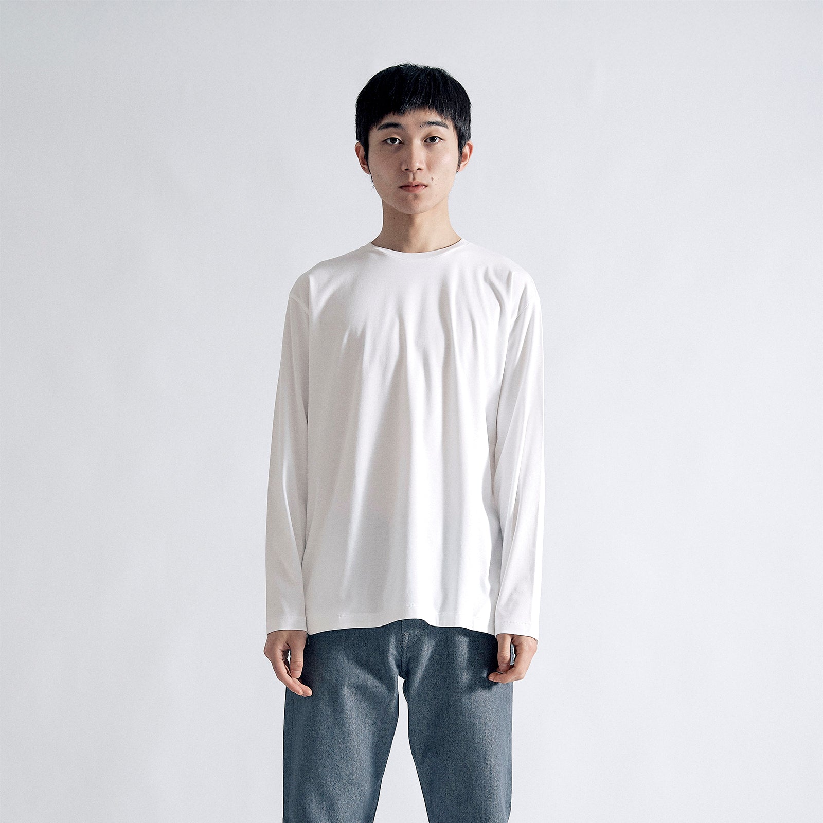アルビニT スムース ロングスリーブ リラックス / Albini T Smooth LS Relax #WHITE (NEW)