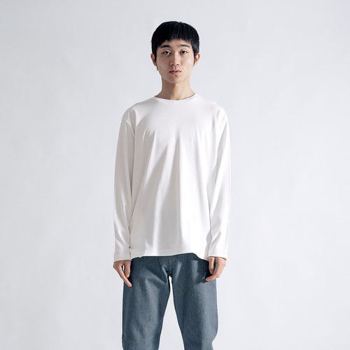 エスペシャリィドレスT ロングスリーブ リラックス #WHITE