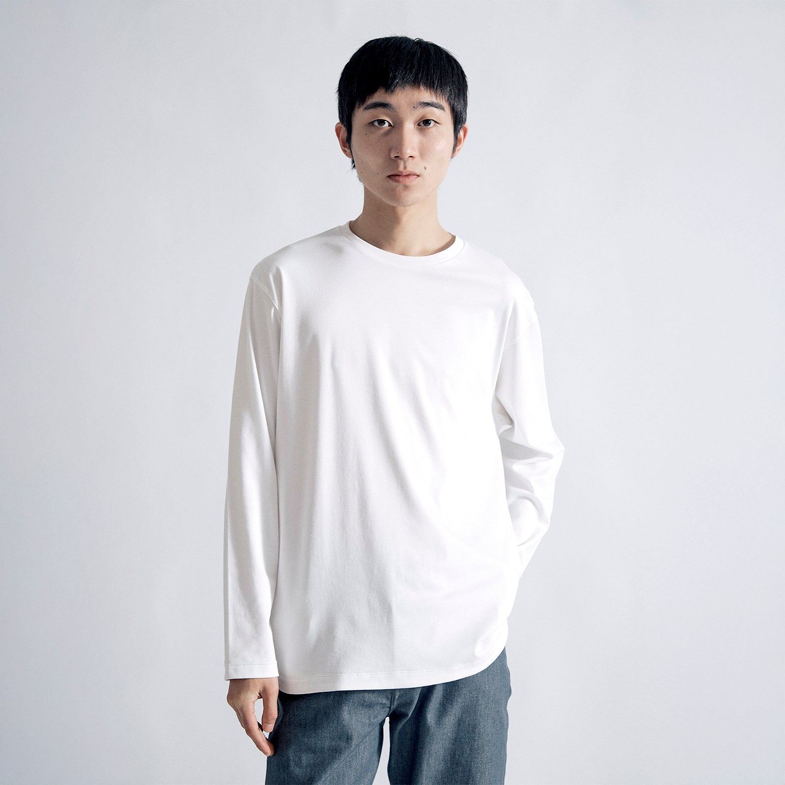 エスペシャリィドレスT ロングスリーブ リラックス / Especially Dress T LS Relax #WHITE
