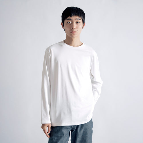 エスペシャリィドレスT ロングスリーブ リラックス #WHITE