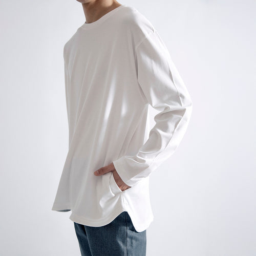 エスペシャリィドレスT ロングスリーブ リラックス #WHITE