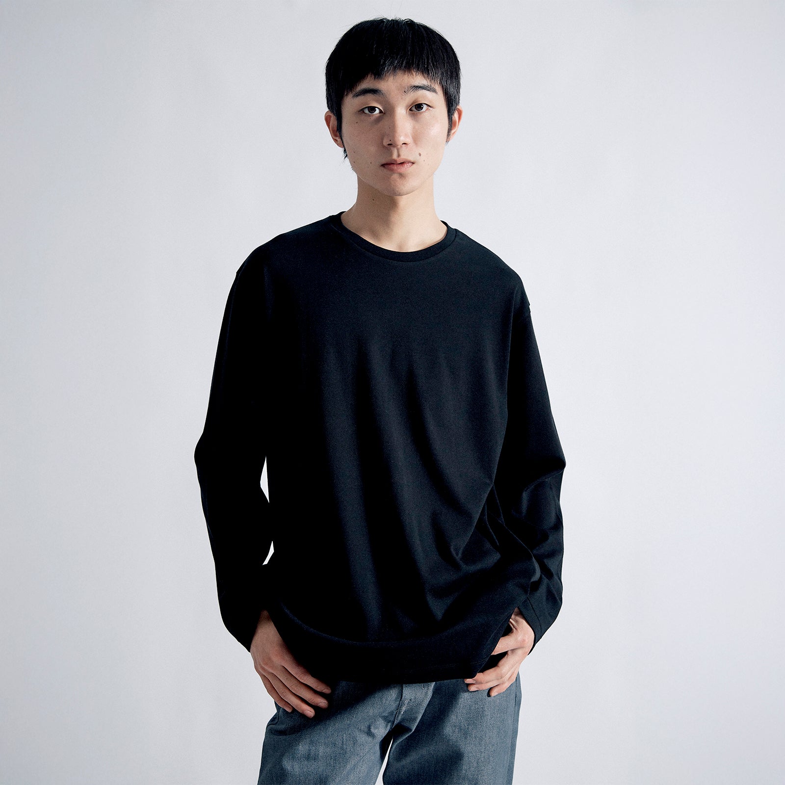 エスペシャリィドレスT ロングスリーブ リラックス / Especially Dress T LS Relax #BLACK