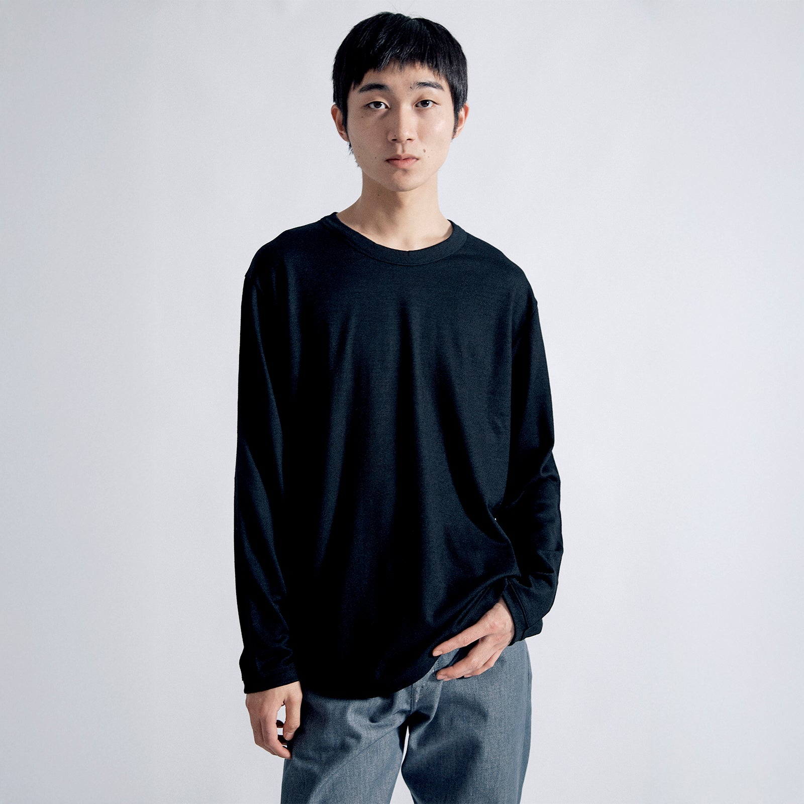 タイディドレスウールセーター / Tidy Dress Wool Sweater #BLACK