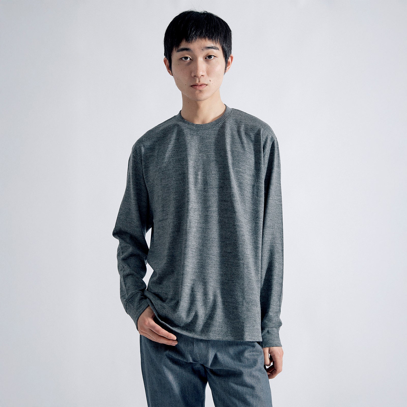 タイディドレスウールセーター クラシック / Tidy Dress Wool Sweater Classic #DEEP GREY