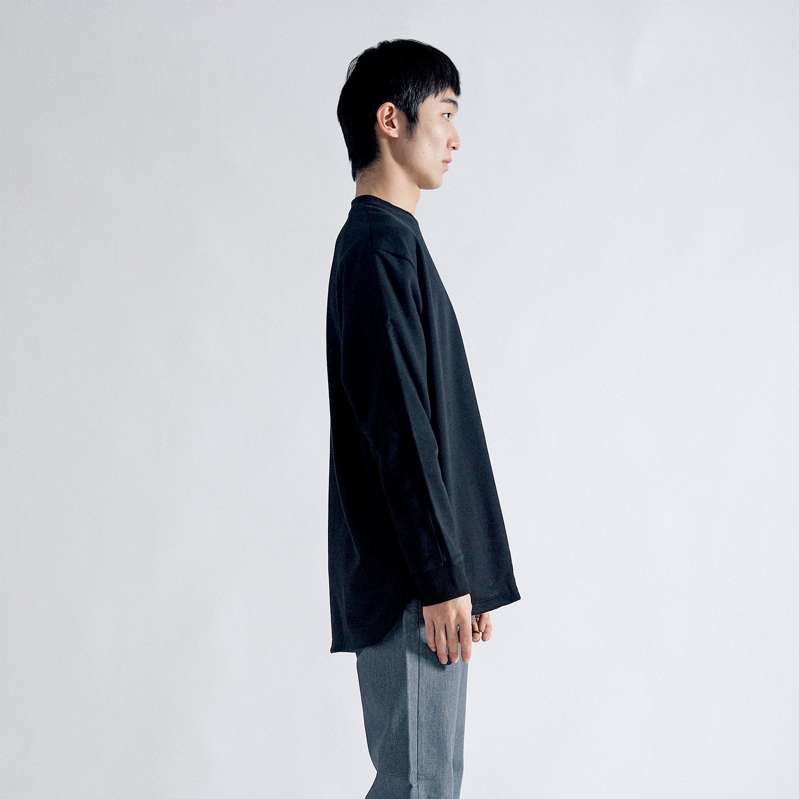 ユージュアルドレススウェットシャツ / Usual Dress Sweatshirt #BLACK