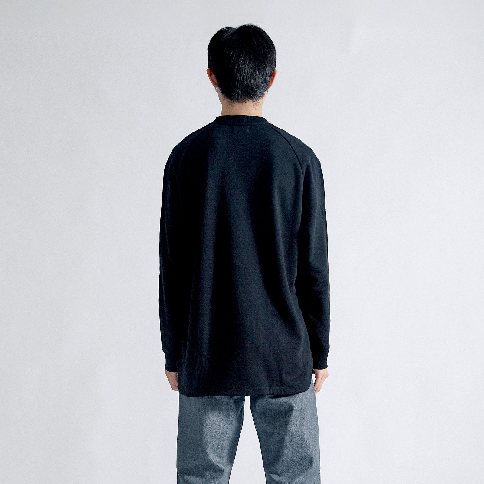 ユージュアルドレススウェットシャツ / Usual Dress Sweatshirt #BLACK