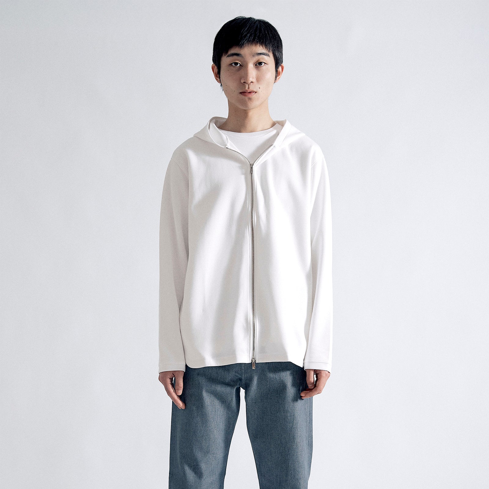 ユースフルドレスジップパーカー / Useful Dress Zip Hoodie #WHITE
