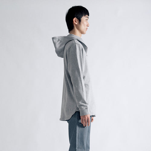 Usual Dress Zip Hoodie #HEATHER GREY