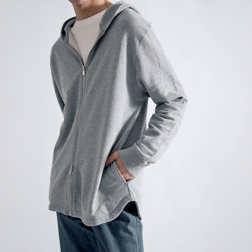 Usual Dress Zip Hoodie #HEATHER GREY