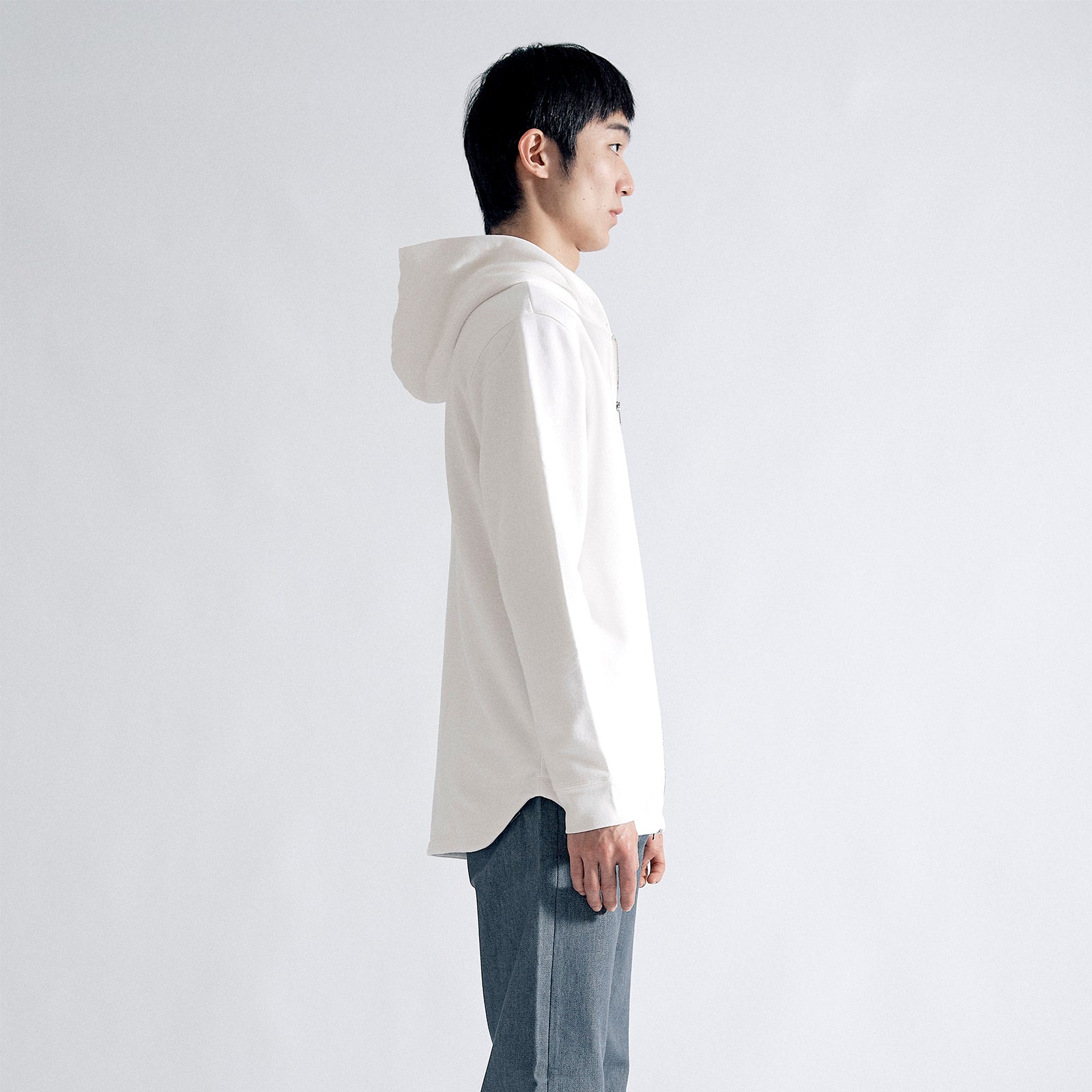 Airy Dress Zip Hoodie #WHITE