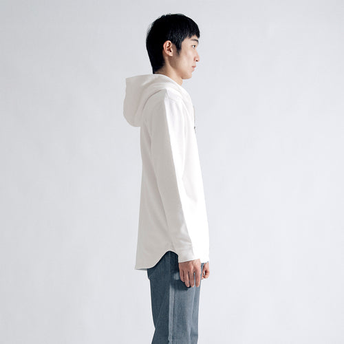 Airy Dress Zip Hoodie #WHITE